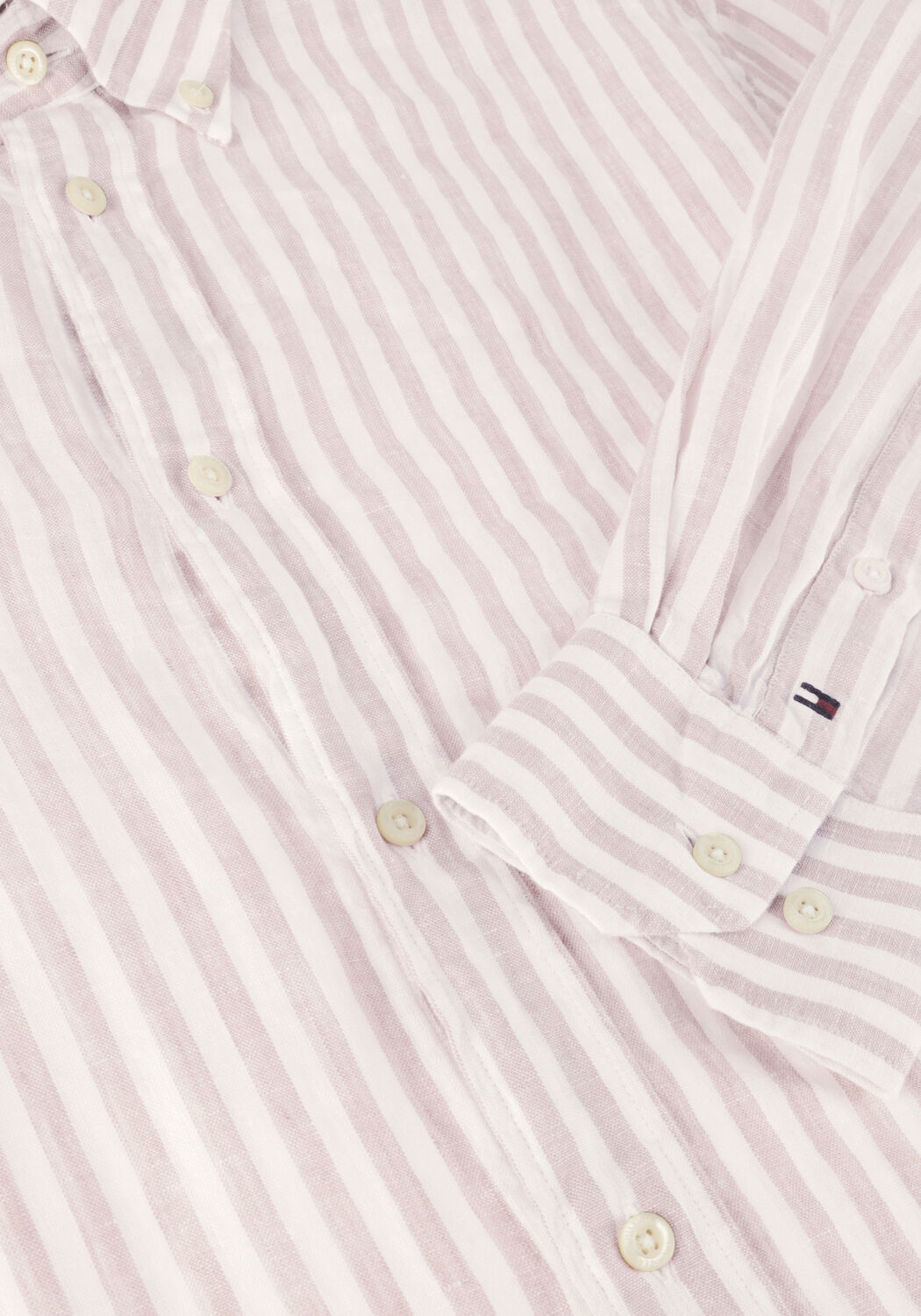 Beige TOMMY HILFIGER Casual-Oberhemd DC BOLD LINEN STRIPE SHIRT - large