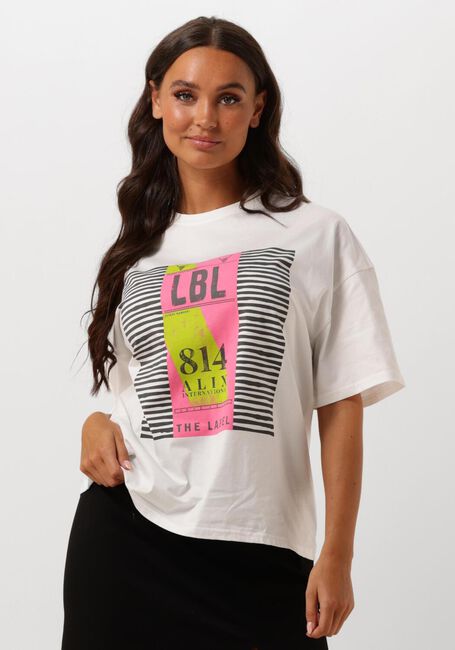 Weiße ALIX THE LABEL T-shirt LADIES KNITTED TRAVEL T-SHIRT - large