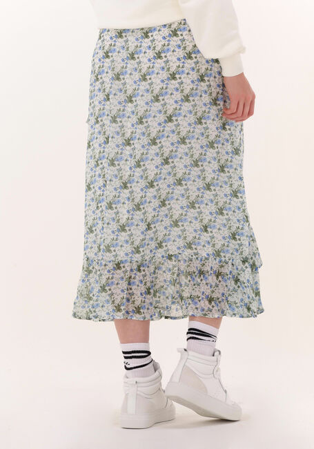 Blaue COLOURFUL REBEL Midirock TIMI FLOWER RUFFLE MIDI SKIRT - large
