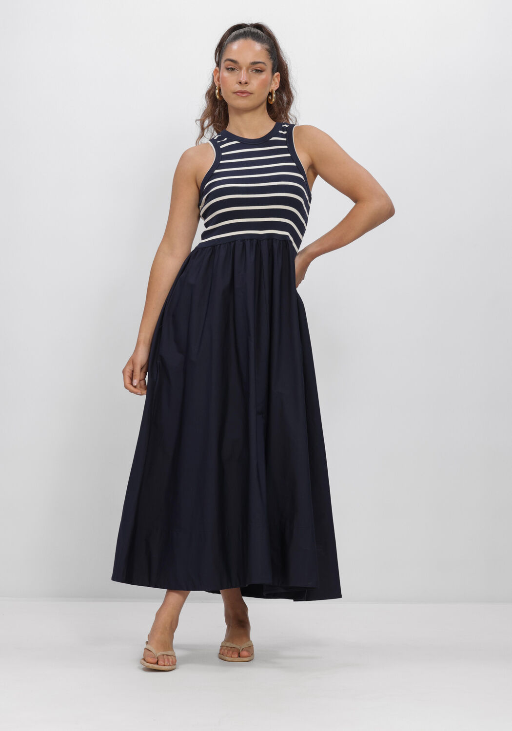 Dunkelblau Y.A.S. Kleider YASMIRI SL LONG DRESS NOOS - large