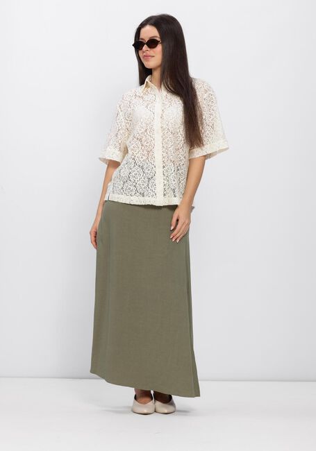 Gr&uuml;ne SELECTED WOMEN Maxirock SLFVIVA HW ANKLE LINEN BLEND SKIRT - large