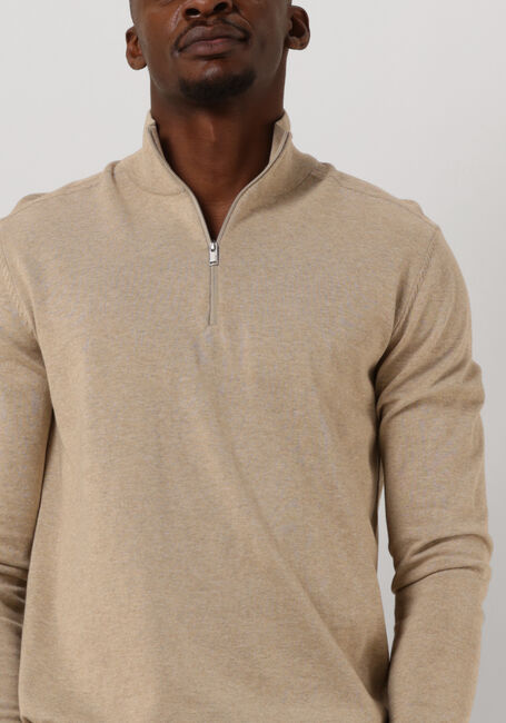 Beige SELECTED HOMME Pullover SLHBERG HALF ZIP CARDIGAN NOOS - large
