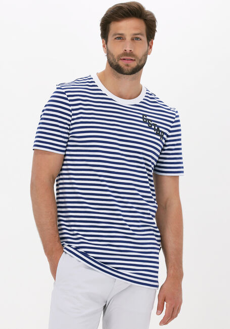 Blaue G-STAR RAW T-shirt STRIPE SLIM R T - large