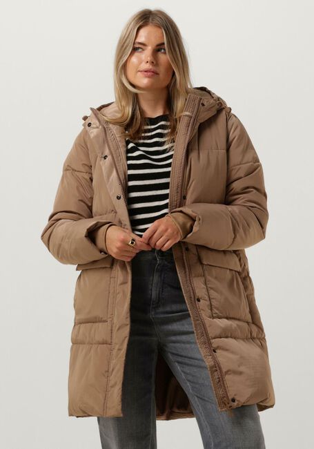 Camelfarbene NOTRE-V Wattierte Jack PUFFER COAT MIDI - large