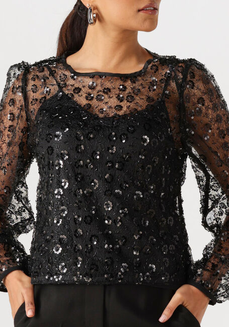 Schwarze OBJECT Top OBJMAISY L/S RE TOP - large