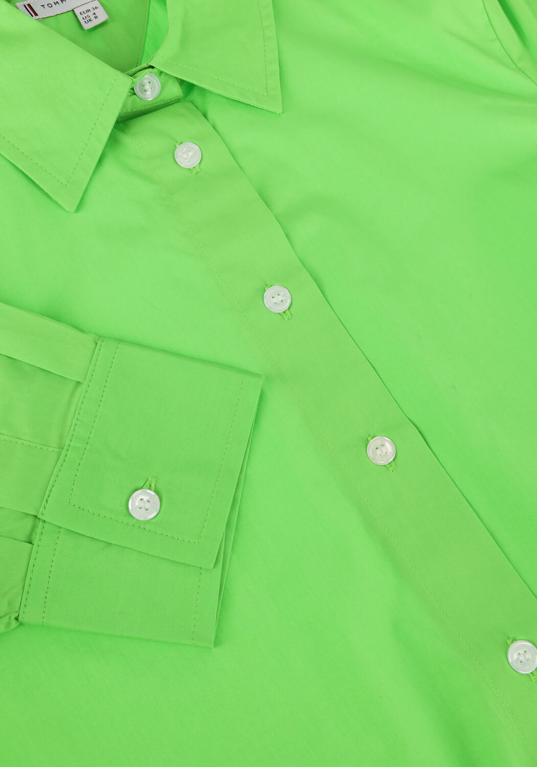 Gr&uuml;ne TOMMY HILFIGER Minikleid ORG CO POPLIN SHORT SHIRT DRESS - large