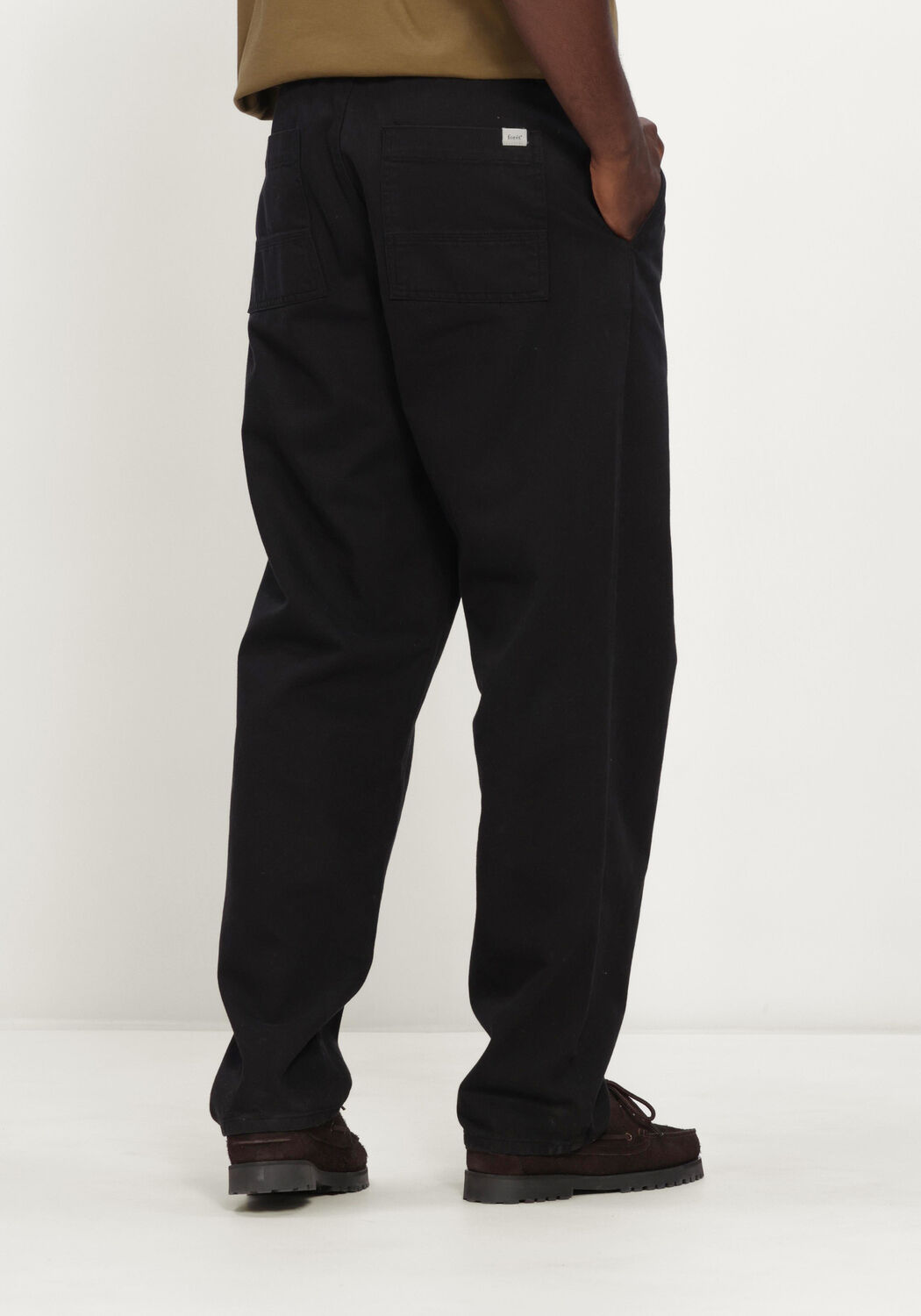 Schwarze FOR&Eacute;T Hose CLAY TWILL PANTS - large