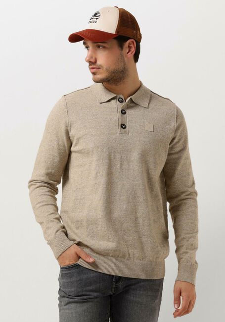 Beige BUTCHER OF BLUE Polo-Shirt LT CLIFDEN POLO L/S - large