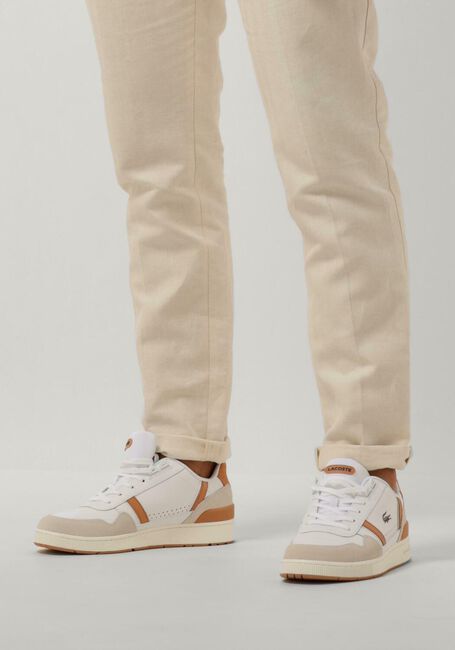 Weiße LACOSTE Sneaker Low T-CLIP MEN - large