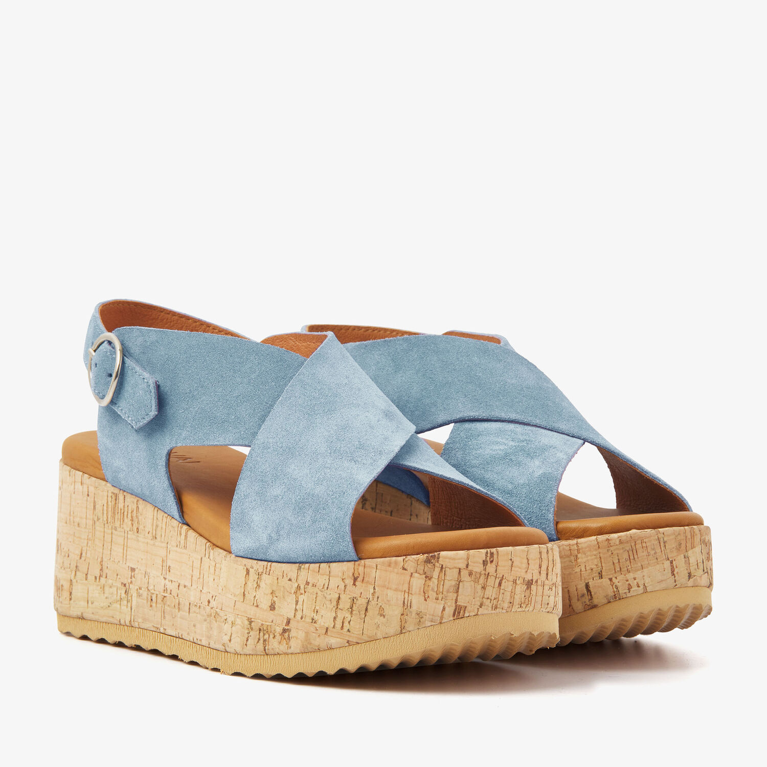 Blaue VIA VAI Flache Sandalen SISSEL RAISE - large