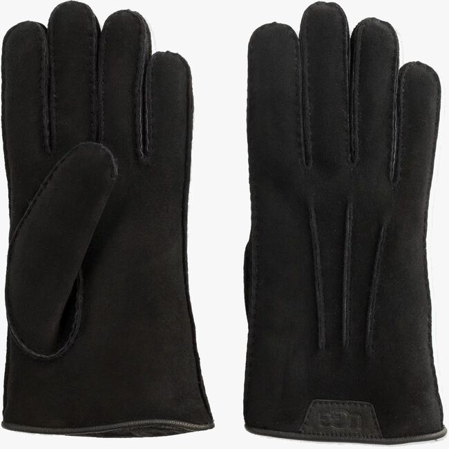 Schwarze UGG Handschuhe CASUAL GLOVE WITH LEATHER LOGO - large