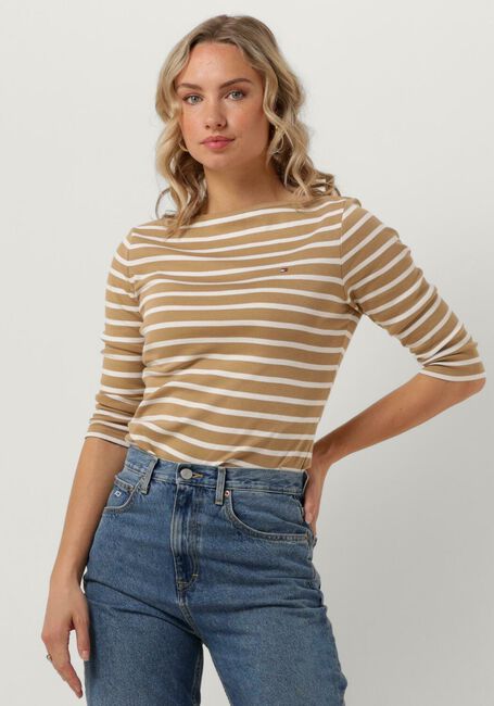 Khaki TOMMY HILFIGER Tops & T-shirts NEW CODY SLIM BOAT-NK 3/4 SLEEVE - large
