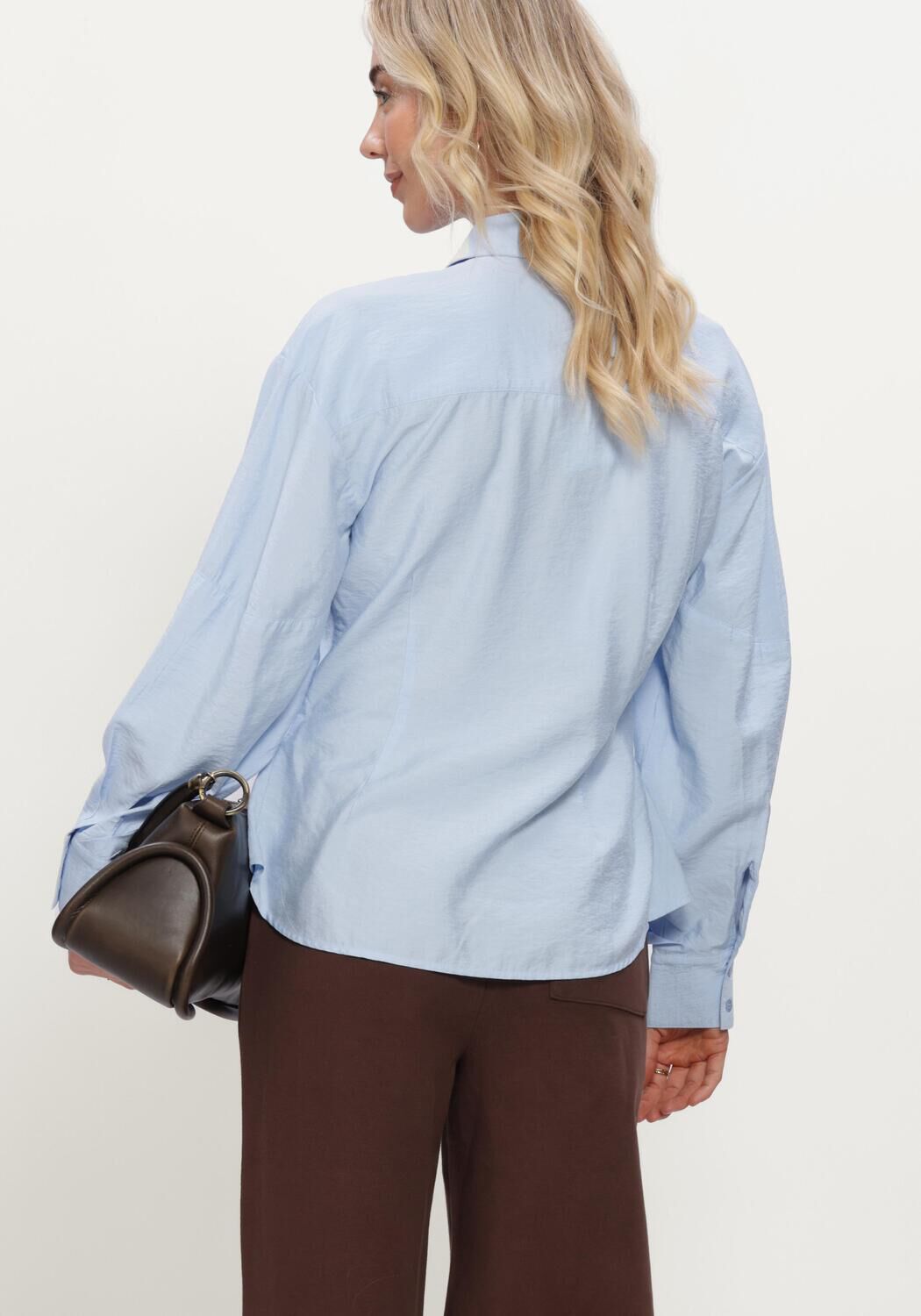 Blaue MSCH COPENHAGEN Blusen MSCHSELMA SHIRT - large