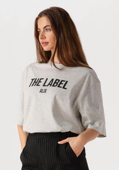Graue ALIX THE LABEL T-shirt LADIES KNITTED THE LABEL TSHIRT - large