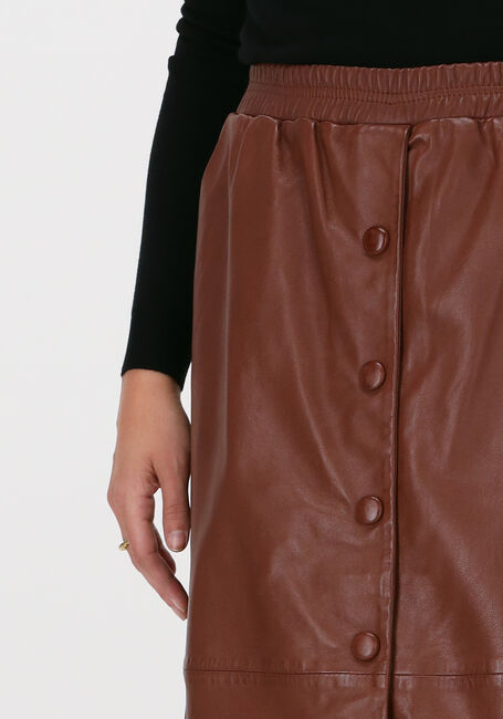 Cognacfarbene SUMMUM Midirock SKIRT LAMBSLEATHER - large