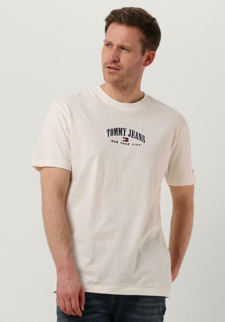 nicht-gerade weiss tommy jeans t-shirt tjm clsc small varsity tee