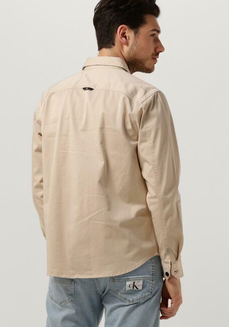Beige CALVIN KLEIN Overshirt MONOLOGO BADGE RELAXED SHIRT - large