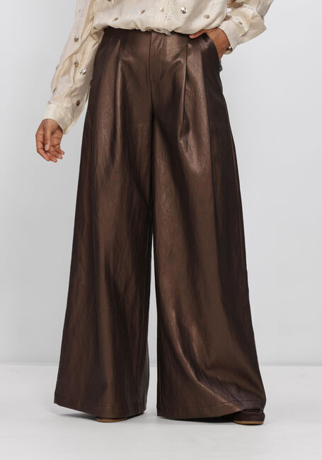 Braune NUKUS Weite Hose BODINE PANTS PU - large