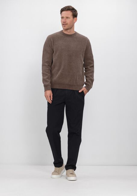 Braune PROFUOMO Pullover PULLOVER CREW NECK CHENILLE RIB - large