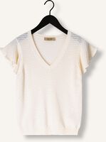 Ecru MOS MOSH Top MMGANNA PATTERN V-NECK KNIT Ecru MOS MOSH Top MMGANNA PATTERN V-NECK KNIT - medium