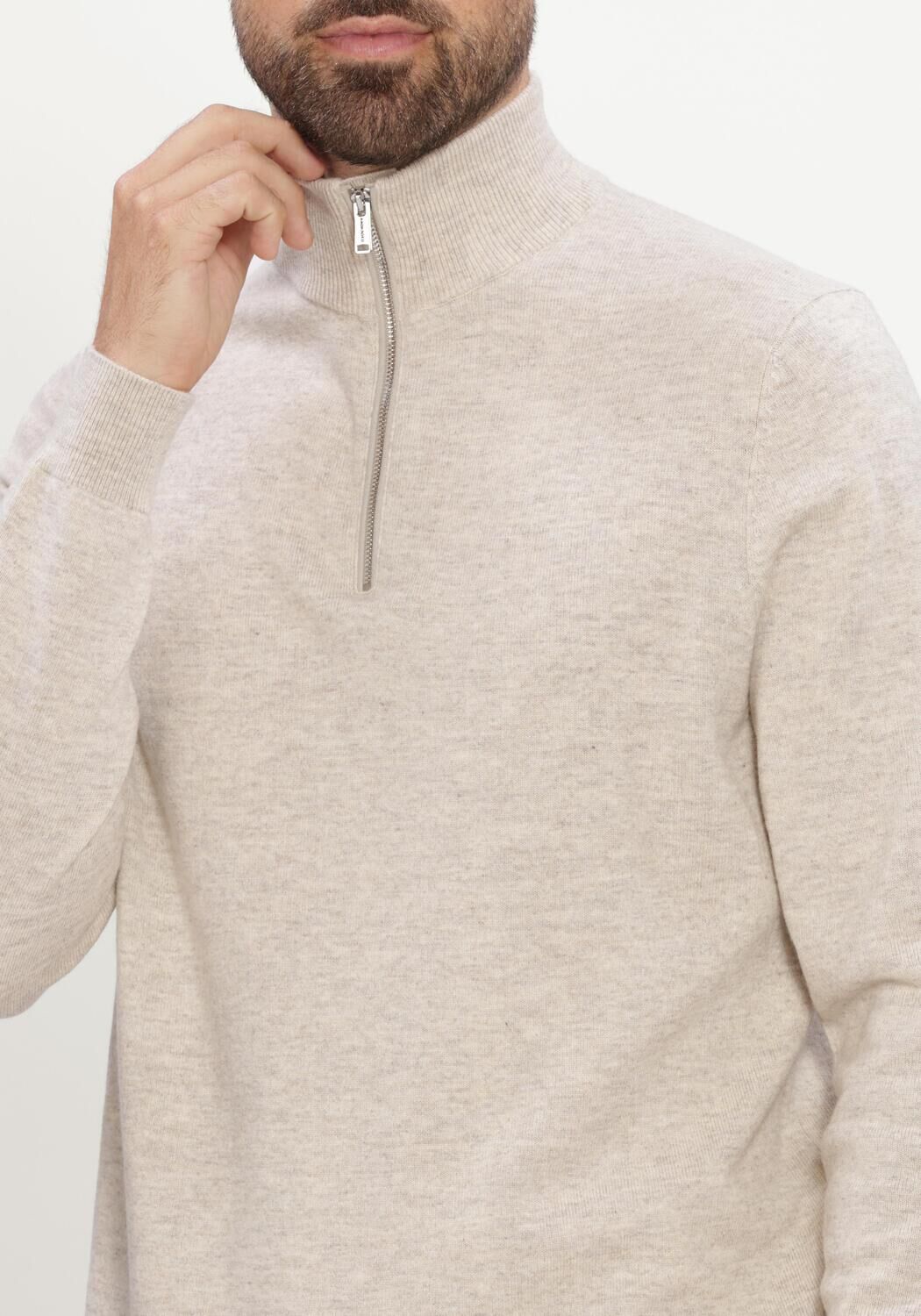 Beige PROFUOMO Pullover NEW WOOL BLEND - large