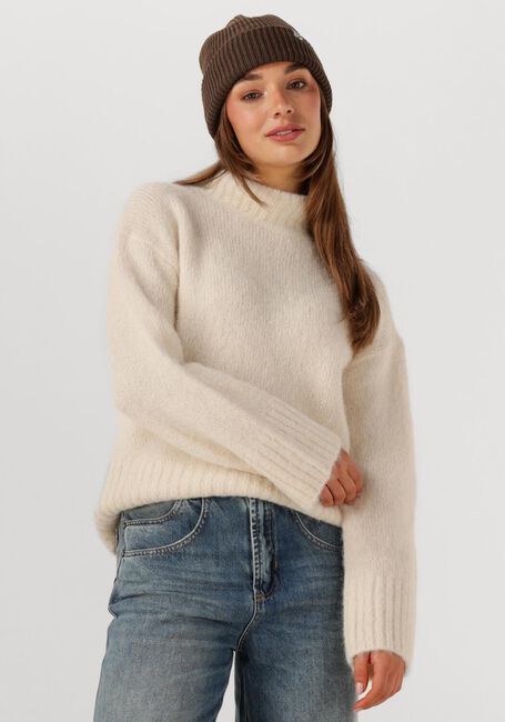 Ecru SELECTED WOMEN Pullover SLFGABRIELLA LS KNIT HIGH NECK - large