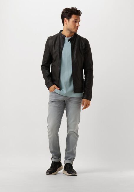 Blaue CAST IRON T-shirt SHORT SLEEVE R-NECK REGULAR FIT INTERLOCK - large