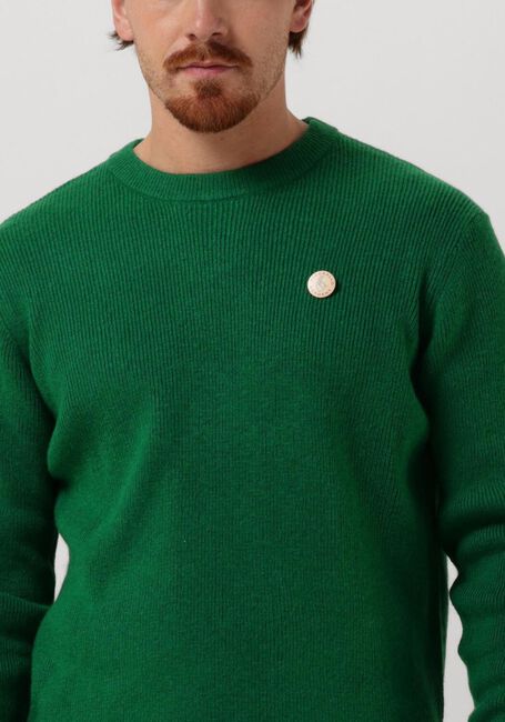 Grüne SCOTCH & SODA Pullover RIB-KNIT WOOL-BLEND CREWNECK PULLOVER - large