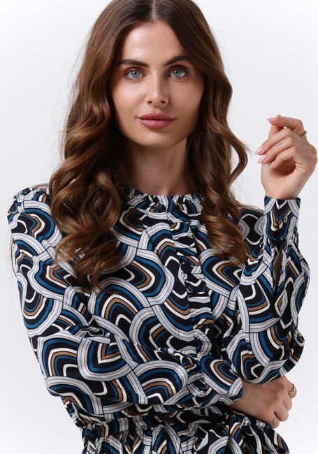 Blaue DEA KUDIBAL Maxikleid ADINA (V) - DRESS WITH RUFFLE DETAILS - large