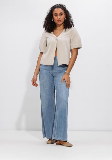 Beige OBJECT Pullover OBJLISA S/S RE TOP - large