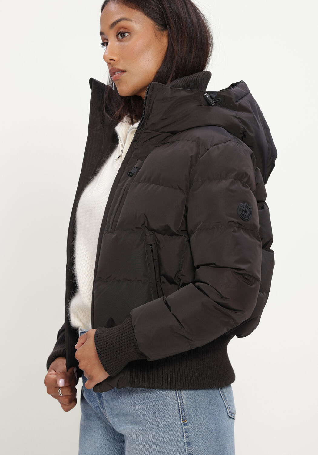 Schwarze AIRFORCE Wattierte Jack TATE BOMBER - large