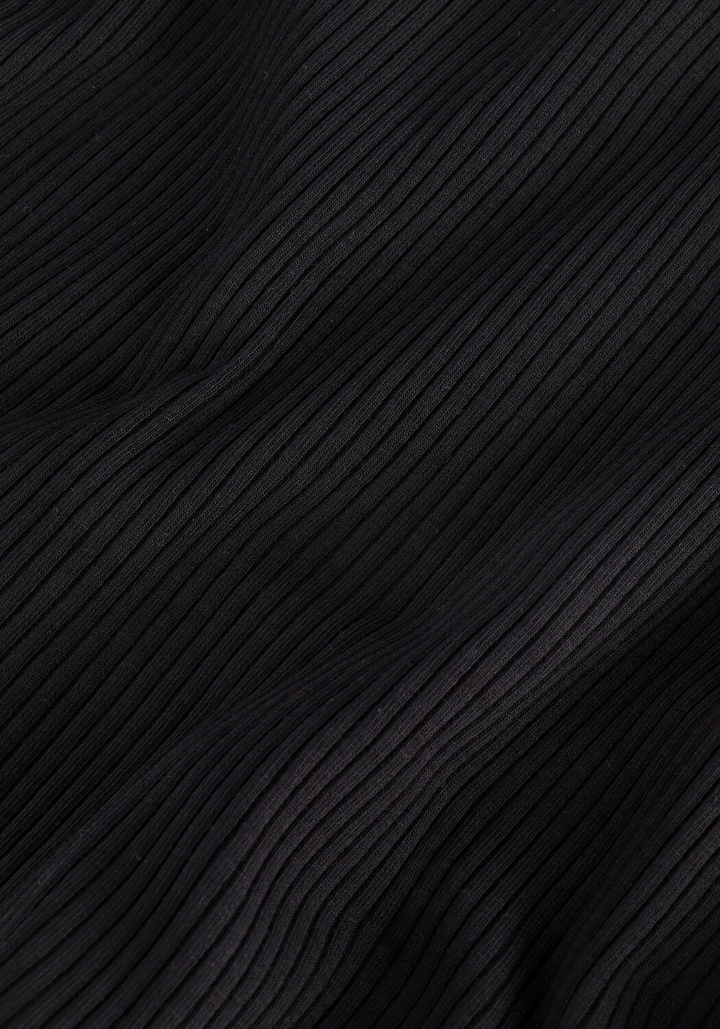 Schwarze NA-KD Top FRILL RIBBED JERSEY TOP - large