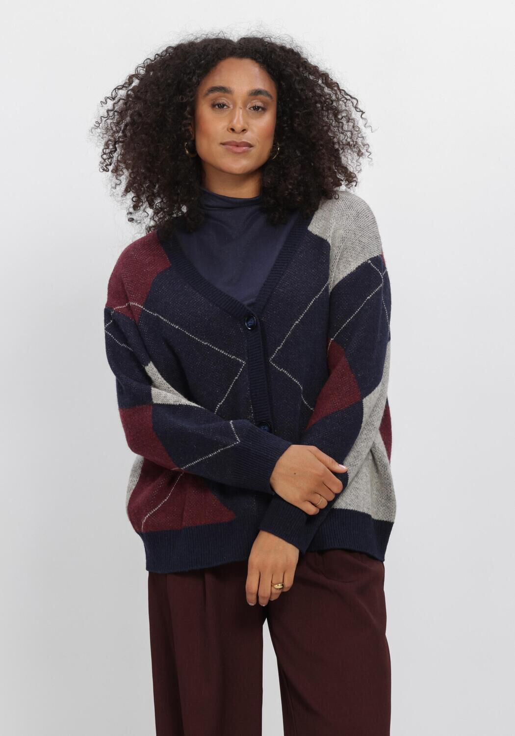 Mehrfarbige/Bunte AIMEE THE LABEL Pullover & Cardigans KENYAW6 KNITTED CARDIGAN - large