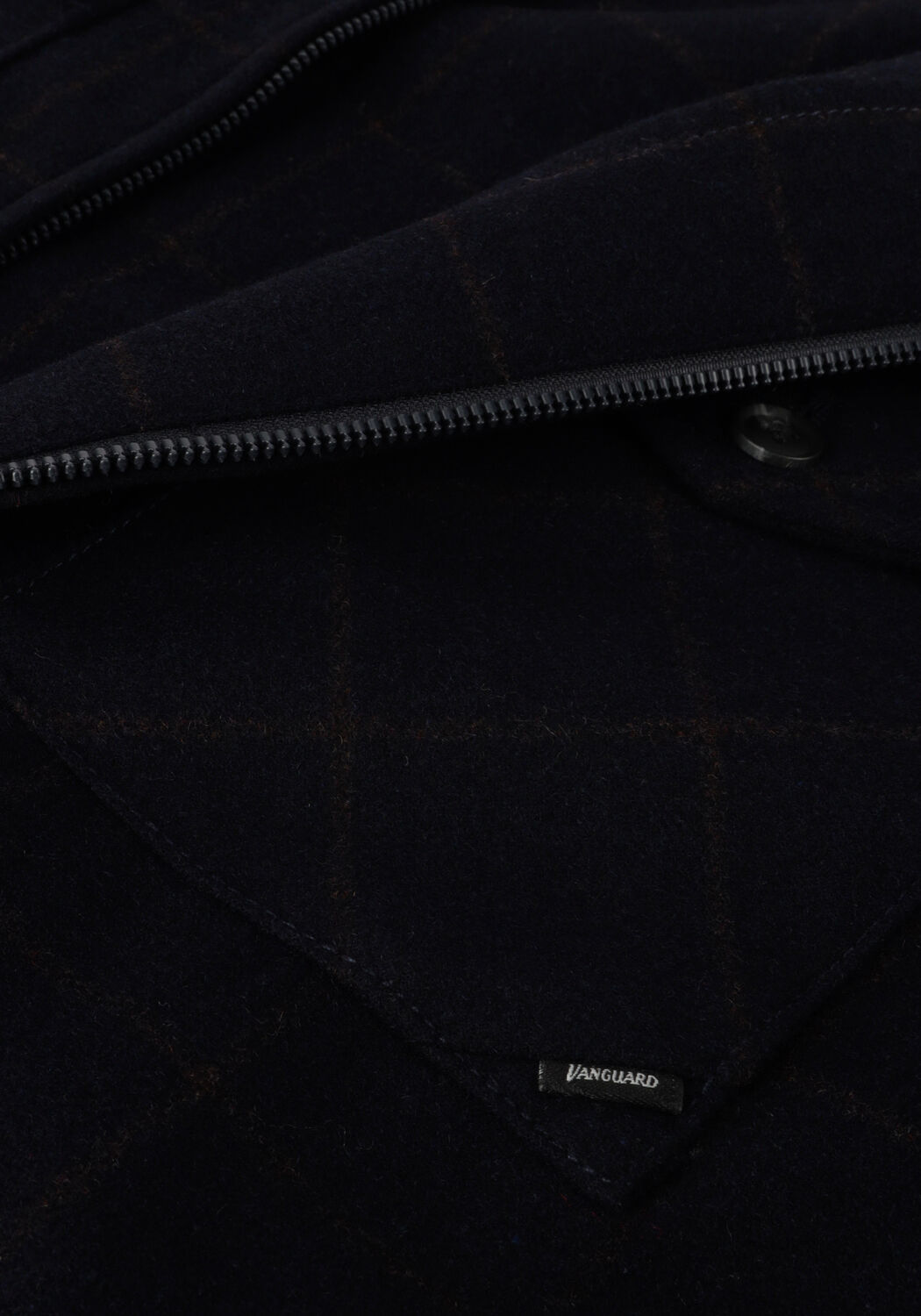 Dunkelblau VANGUARD Overshirt LONG SLEEVE SHIRT CHECK FINE WOOLBLEND - large