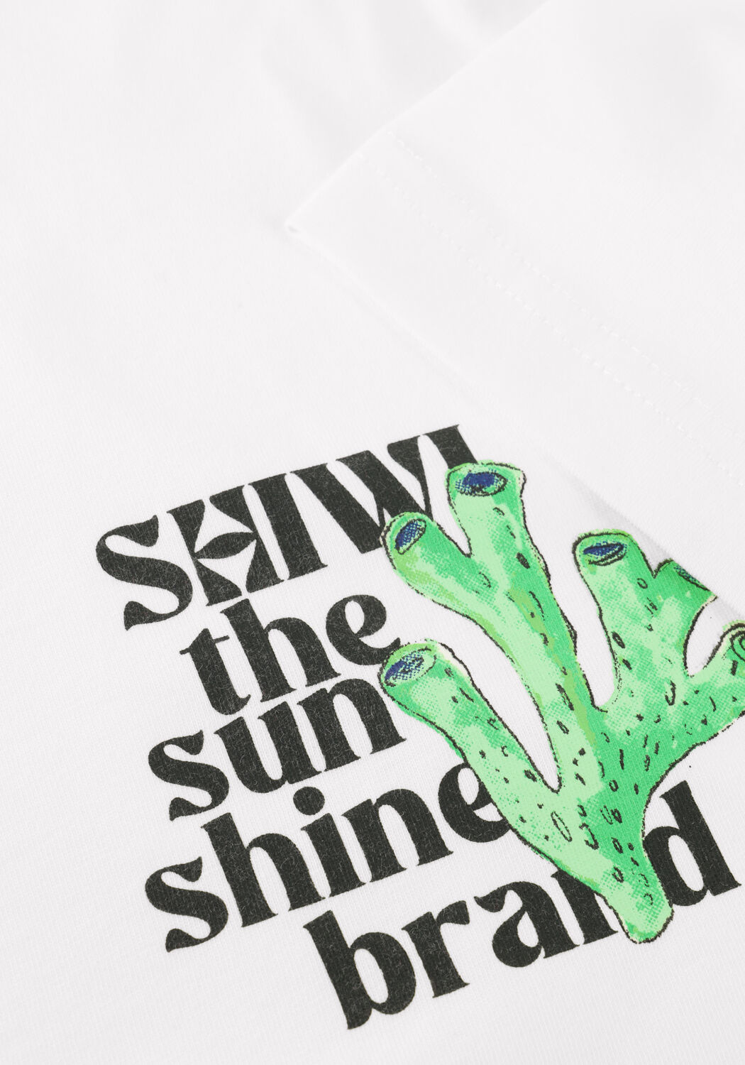 Wei&szlig;e SHIWI Polos & T-Shirts LIAM REGULAR FIT PAINTED CORAL T-SHIRT - large