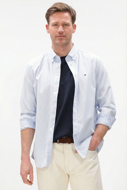 Hellblau TOMMY HILFIGER Casual-Oberhemd CORE HAIRLINE POPLIN RF SHIRT - large