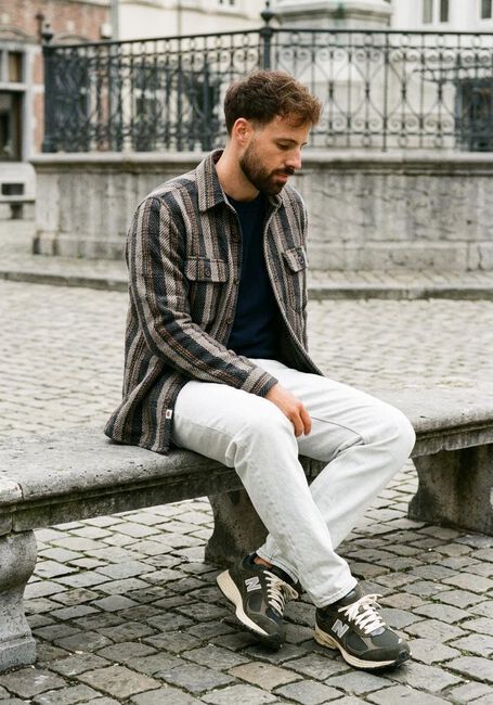 Dunkelgrau ANERKJENDT Overshirt AKOSCAR CHECK OVERSHIRT - large
