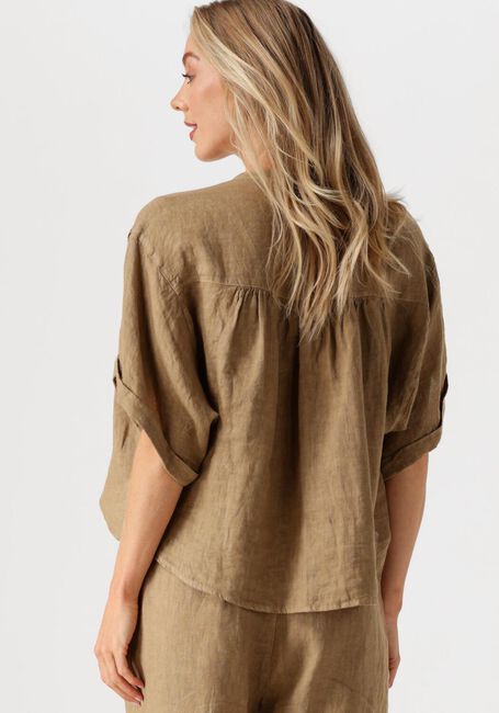 Khaki BY-BAR Blusen AXEL LINNEN BLOUSE - large