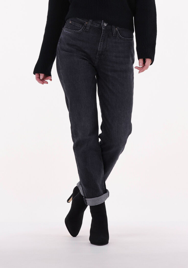 schwarze lee straight leg jeans carol