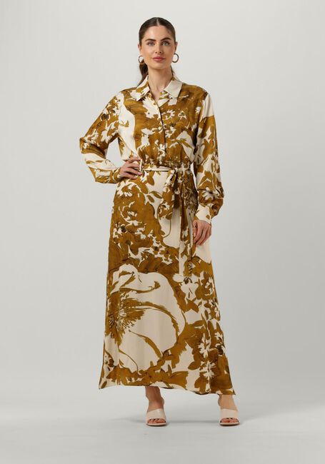 Goldfarbene VANILIA Maxikleid PRINTED DRESS - large