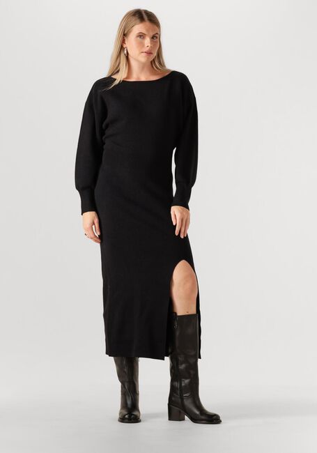 Schwarze ROUGE EDIT Maxikleid ROUSERAPHINE LS ANKLE KNIT DRESS - large