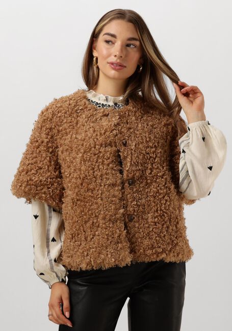 Braune SUMMUM Gilet JACKET FAUX FUR - large