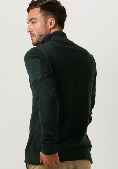 Grüne PME LEGEND Pullover HALF ZIP COLLAR COTTON KNIT - large