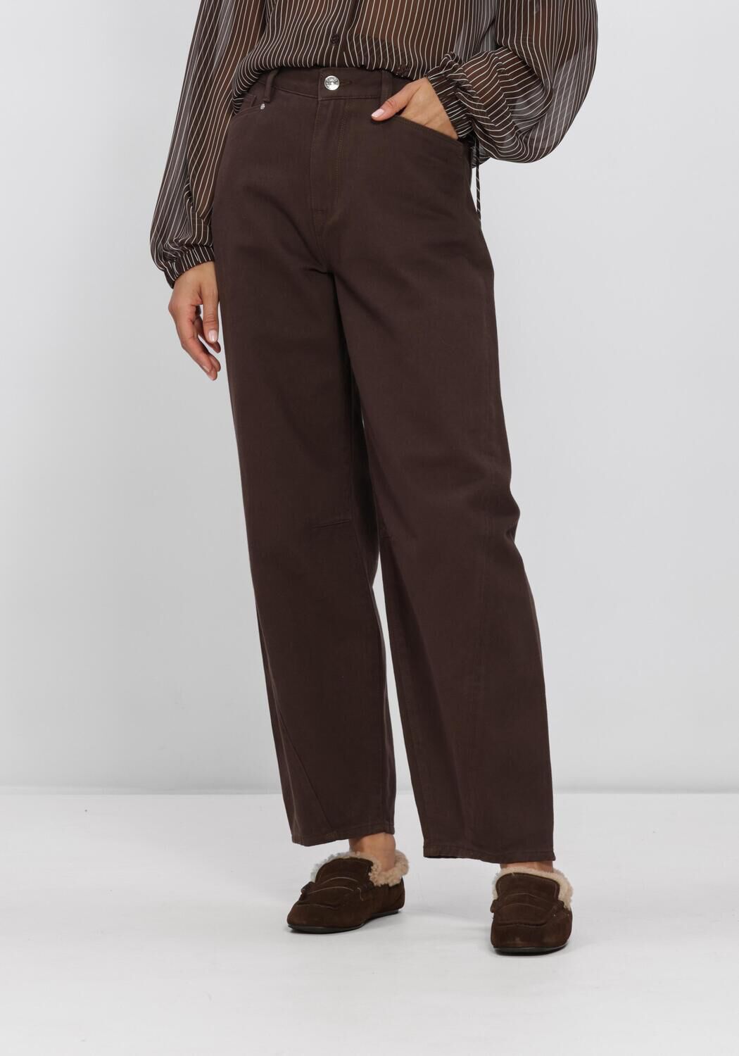 Braune DANTE6 Weite Hose BRAVE BARREL LEG JEANS - large