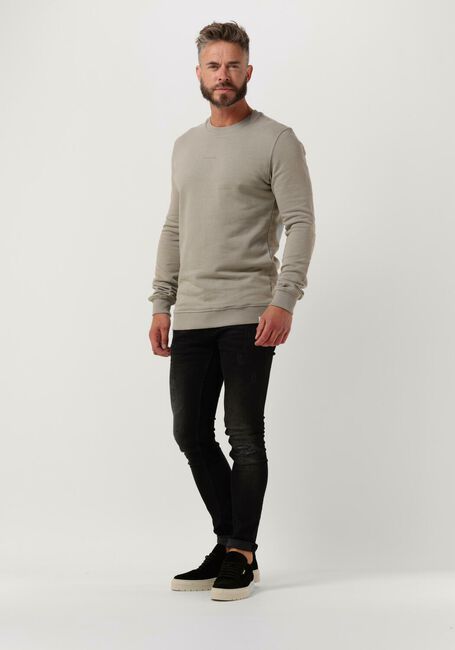 Taupe PUREWHITE Pullover CREWNECK WITH ARTWORK PATCH ON BACK - large