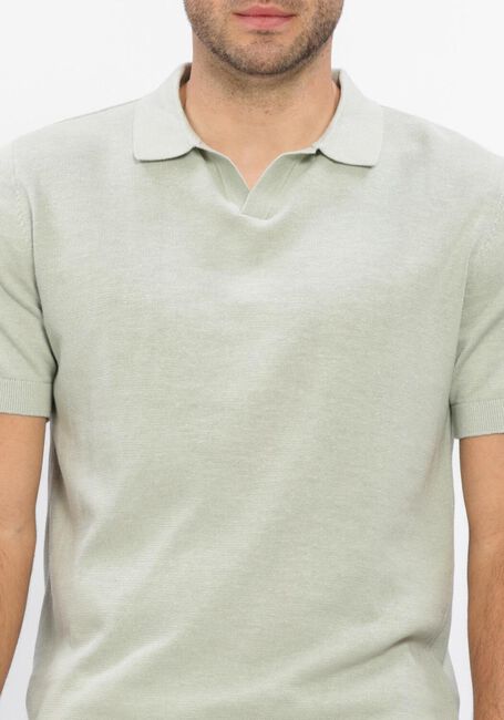 Gr&uuml;ne SELECTED MEN Polo-Shirt SLHMATTIS SS KNIT SUN OPEN POLO - large