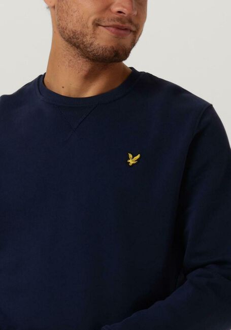 Blaue LYLE & SCOTT Pullover CREW NECK SWEATSHIRT - large