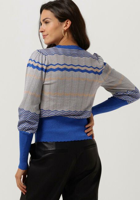 Blaue NEO NOIR Pullover DARY STRIPE KNIT BLOUSE - large