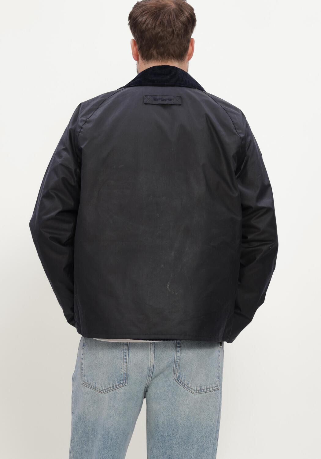 Dunkelblau BARBOUR Jack ICONS TRANSPORT WAX - large