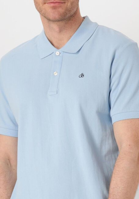 Blaue SCOTCH & SODA Polo-Shirt LOGO PIQUE POLO - large